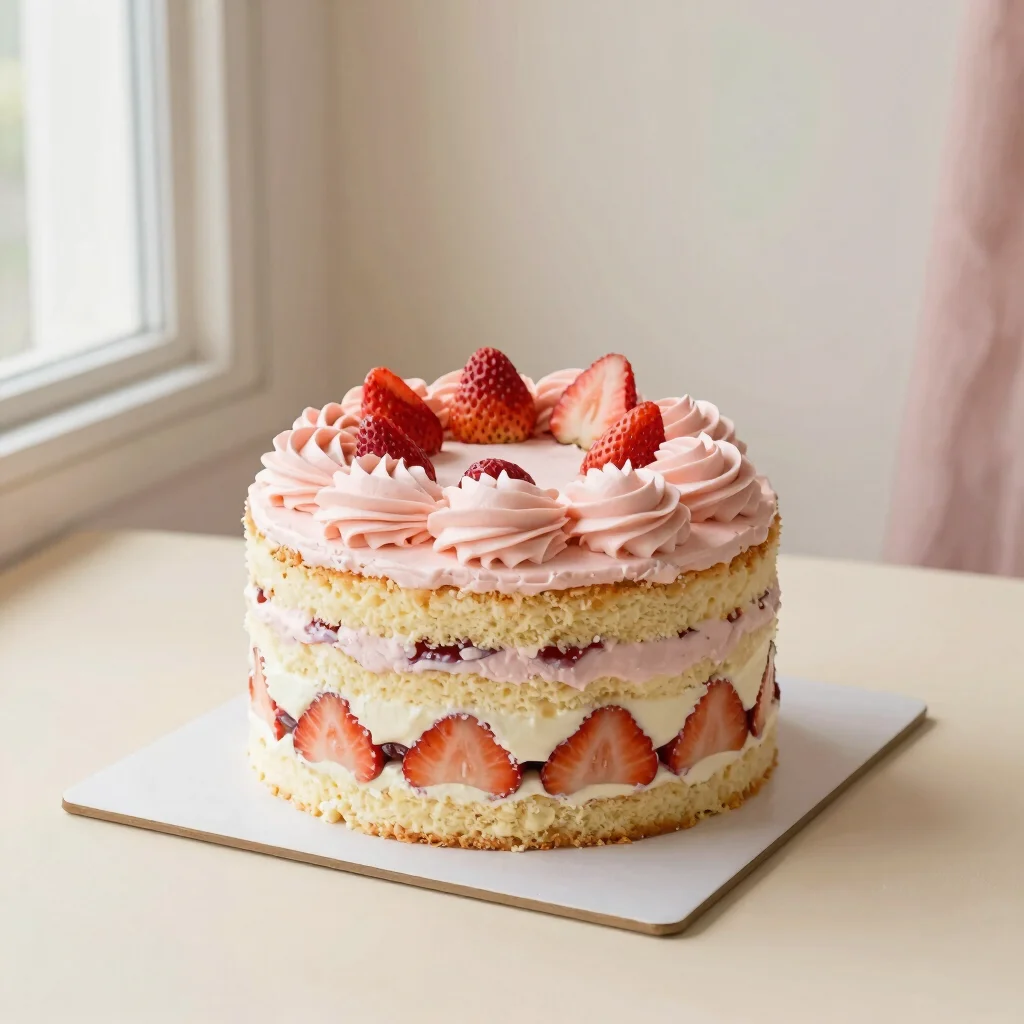 Strawberry Cream Cake